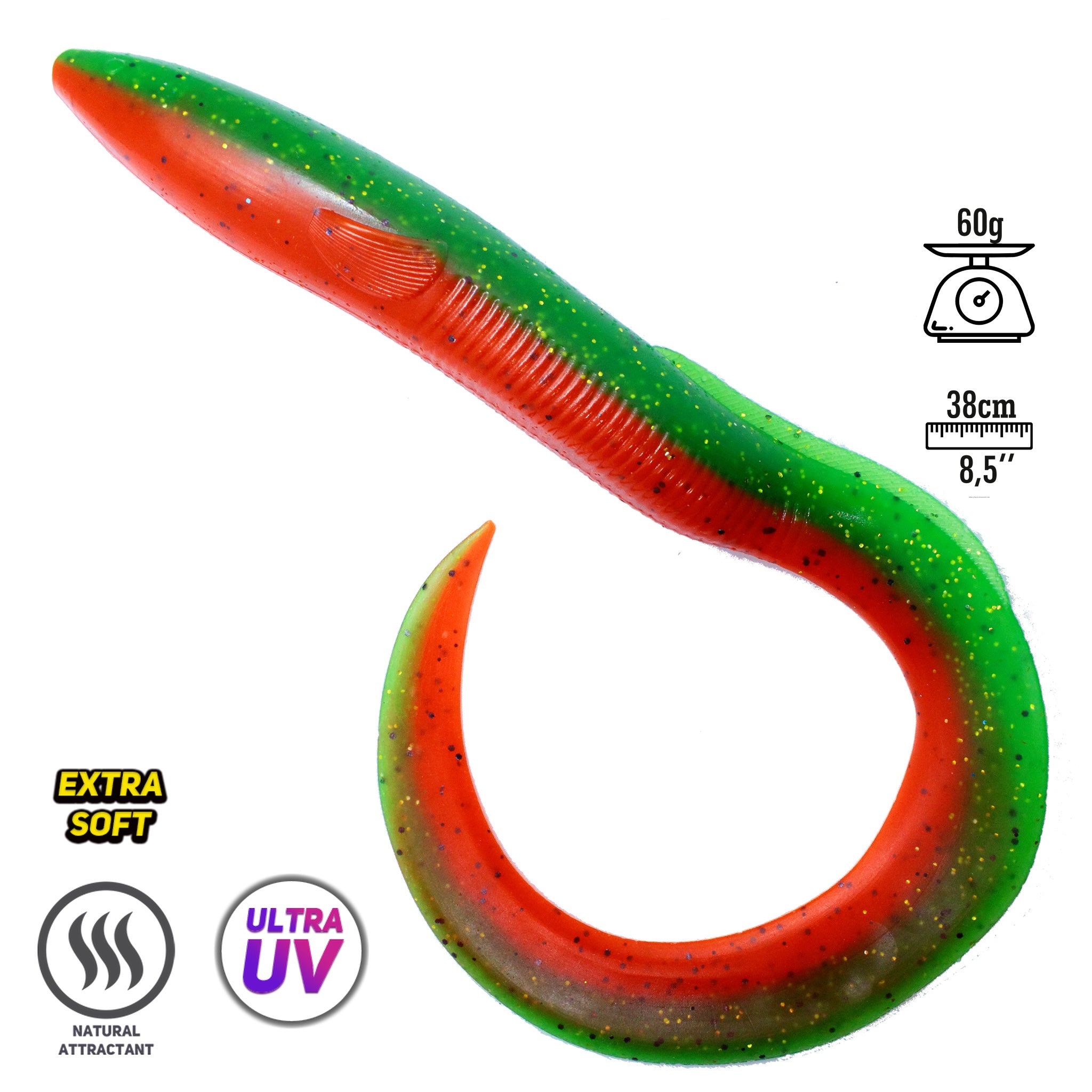 FISH MAGNET UGOR Double Color Soft Scented Fishing Lure