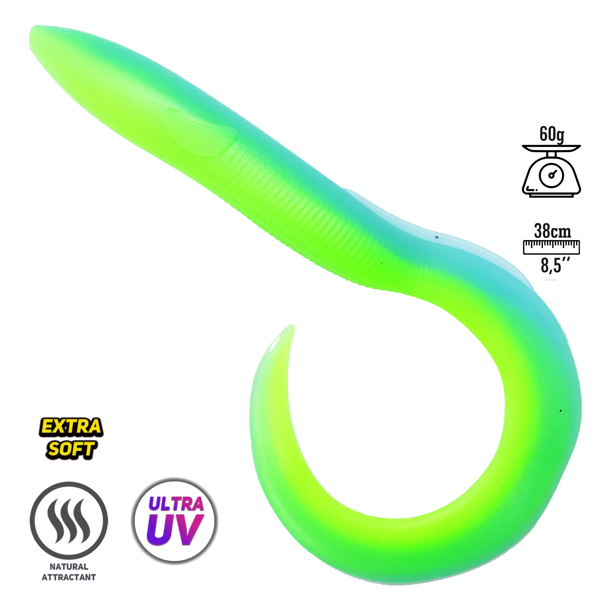 FISH MAGNET UGOR Double Color Soft Scented Fishing Lure