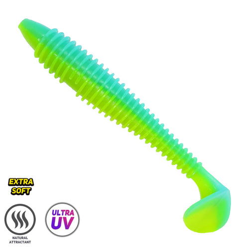 FISH MAGNET CHOPPY FAT Double Color Soft Scented Fishing Lure