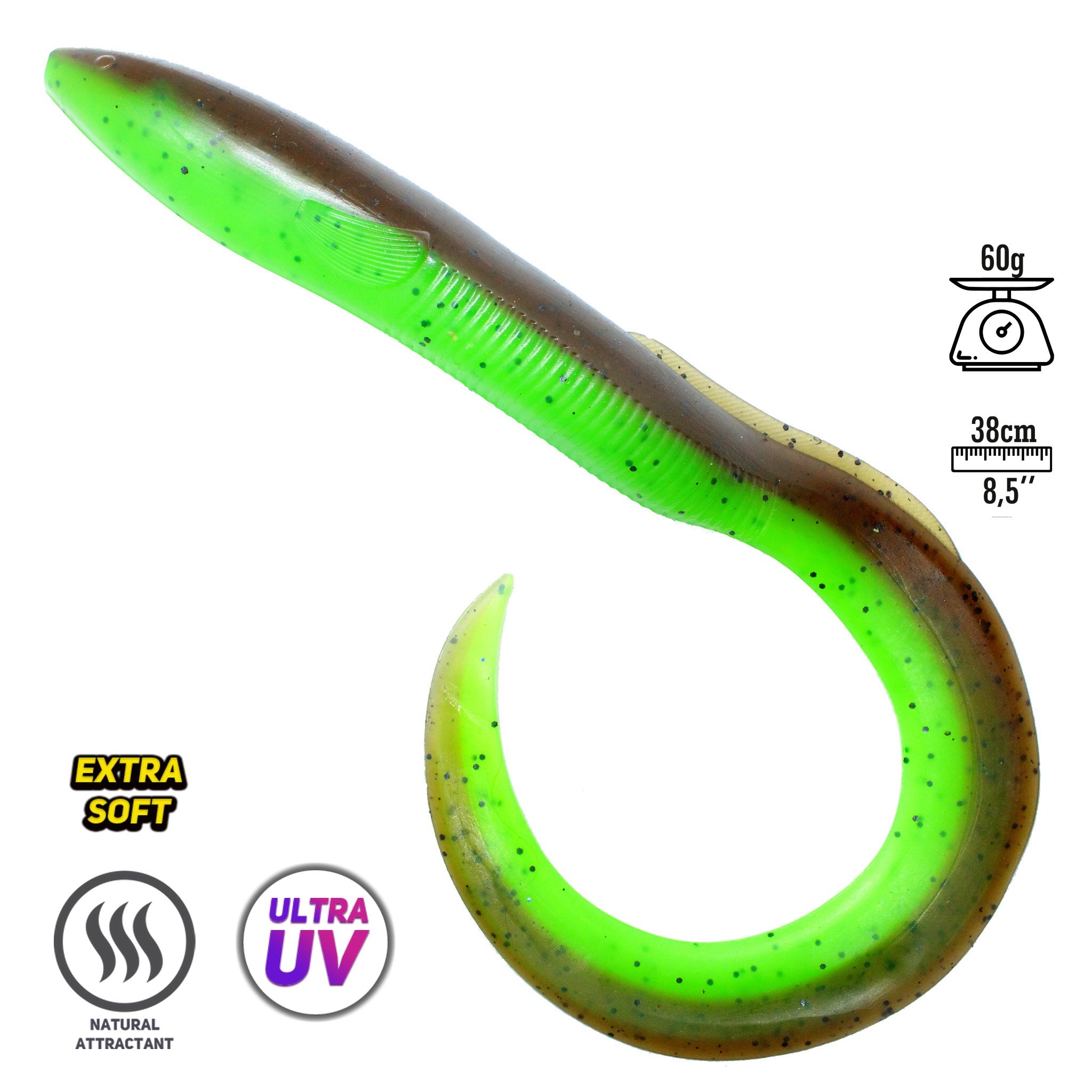 FISH MAGNET UGOR Double Color Soft Scented Fishing Lure