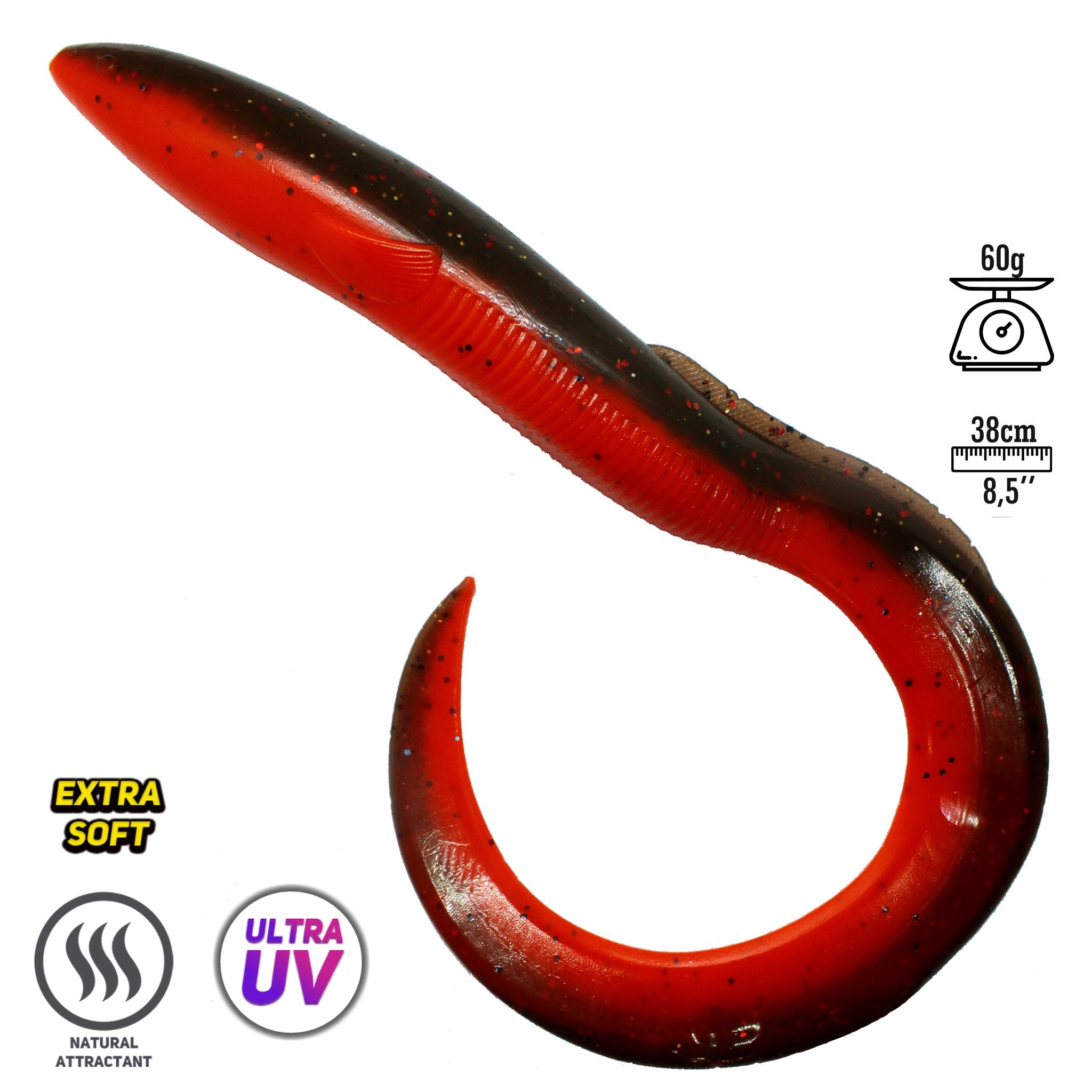 FISH MAGNET UGOR Double Color Soft Scented Fishing Lure