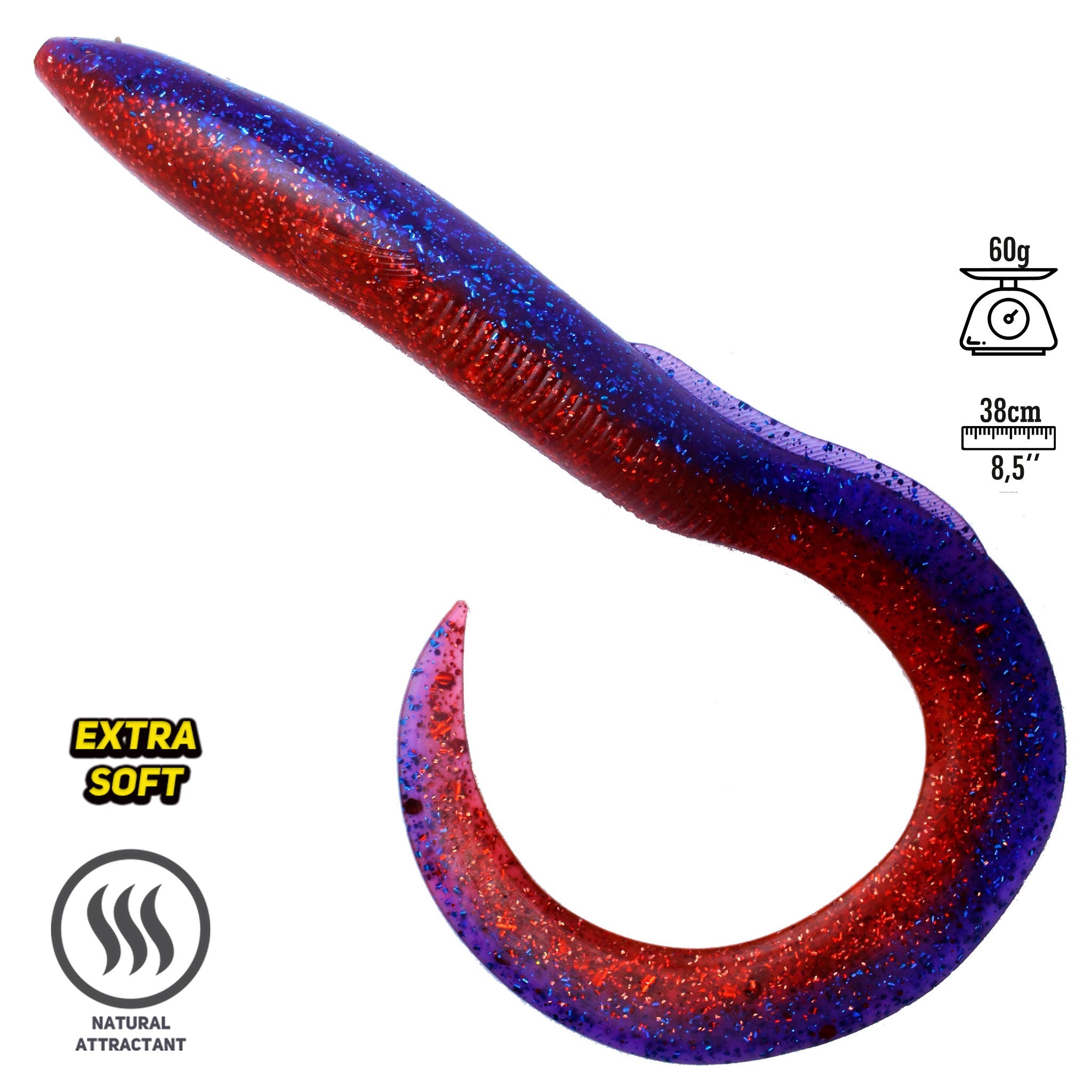 FISH MAGNET UGOR Double Color Soft Scented Fishing Lure