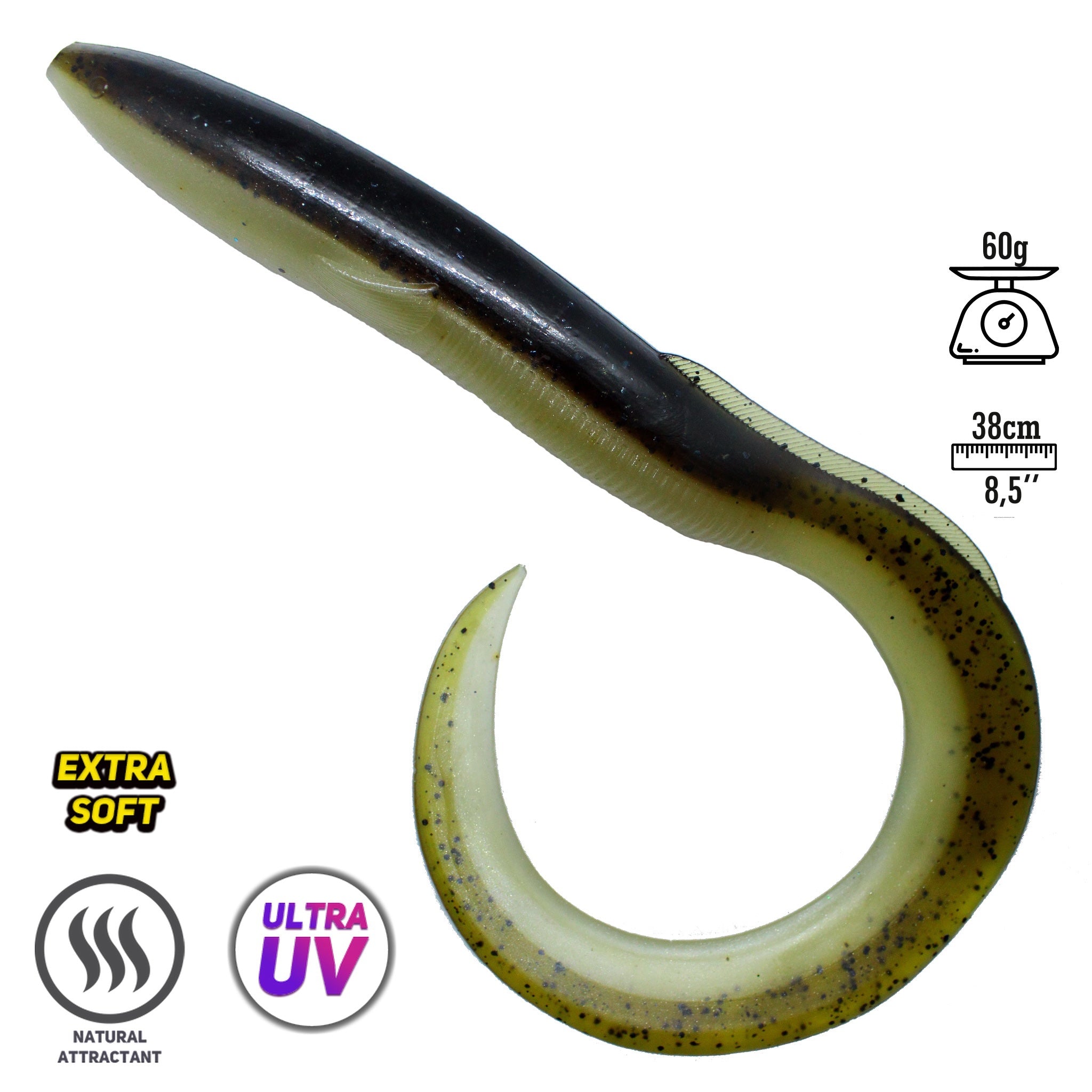 FISH MAGNET UGOR Double Color Soft Scented Fishing Lure