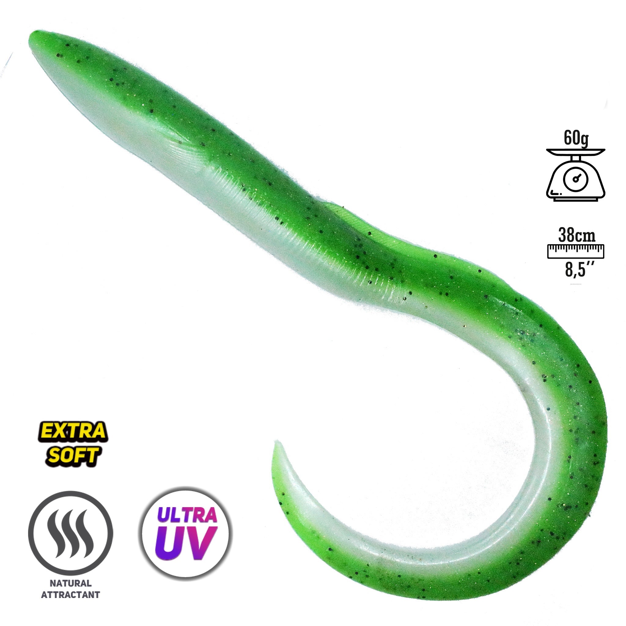 FISH MAGNET UGOR Double Color Soft Scented Fishing Lure