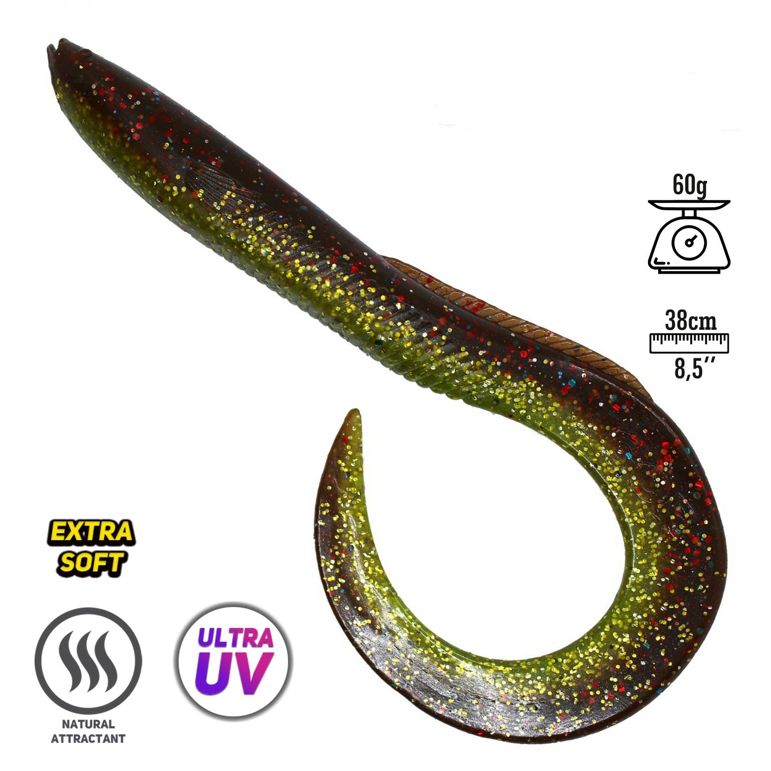 FISH MAGNET UGOR Double Color Soft Scented Fishing Lure