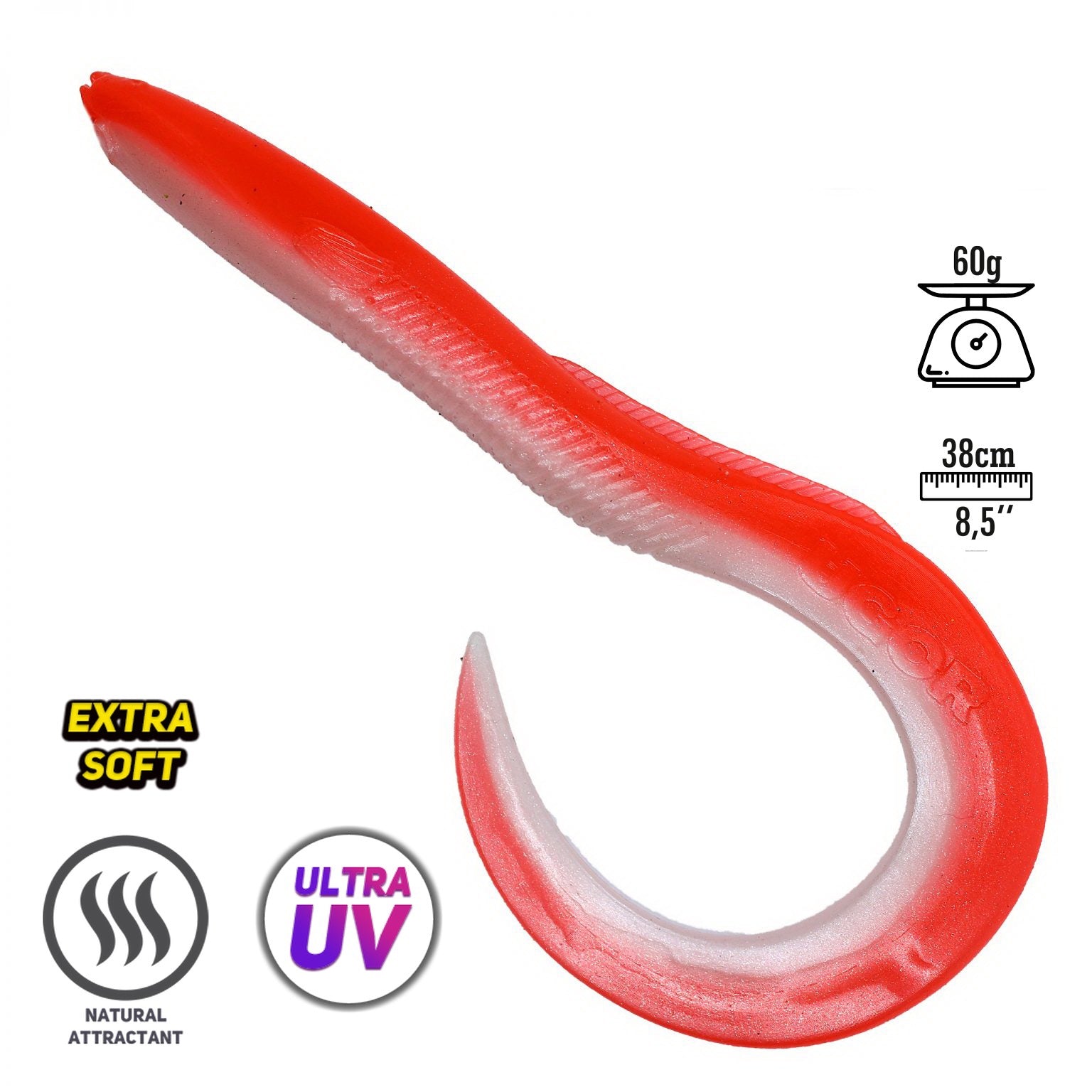 FISH MAGNET UGOR Double Color Soft Scented Fishing Lure