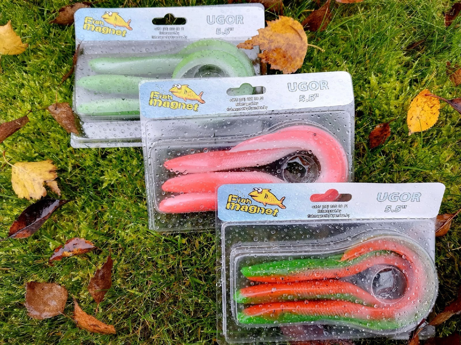 FISH MAGNET UGOR Double Color Soft Scented Fishing Lure